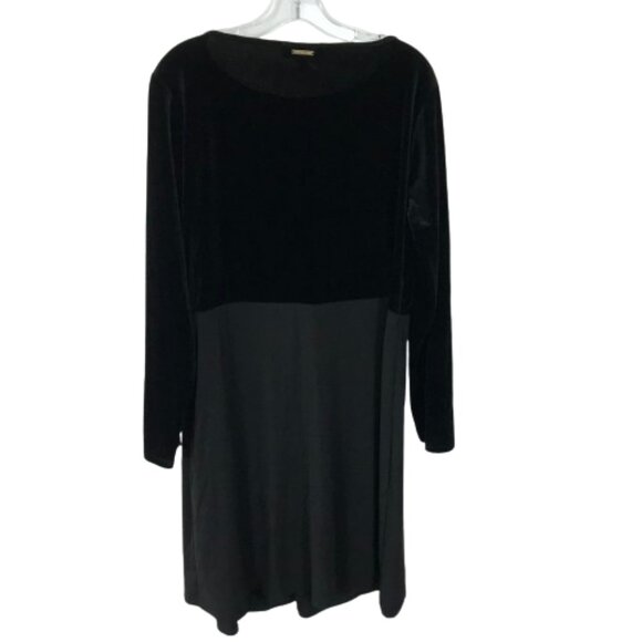 NWT Womens Plus Size 1X MICHAEL Michael Kors Mixed Media Twist Front Shirt Dress - Picture 5 of 6